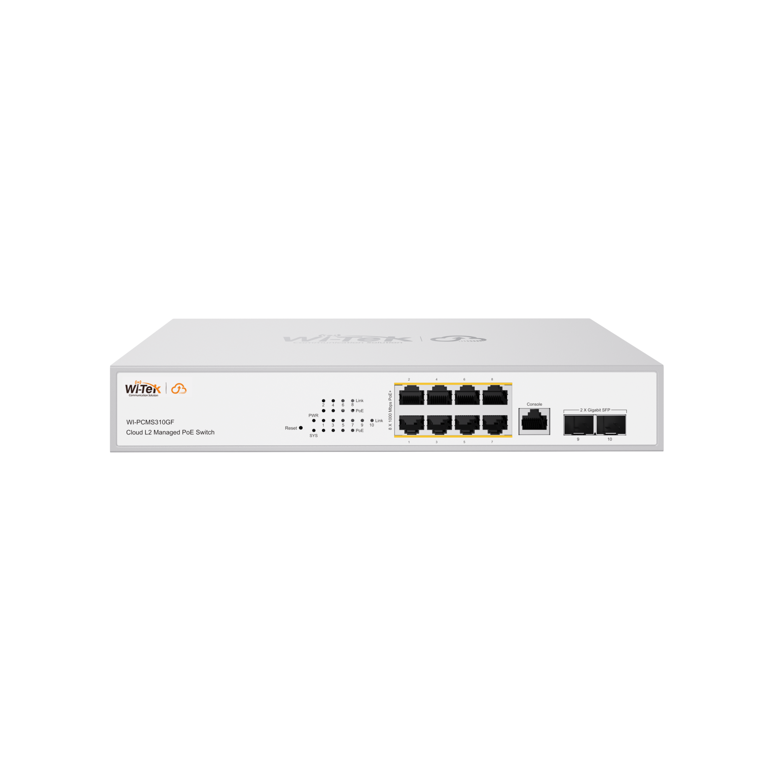 WI-PCMS310GF V2 - 8GE+2SFP Cloud L2 Managed PoE Switch