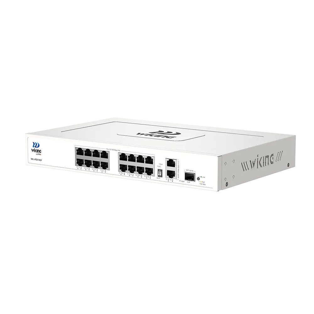 WK-PS219GF 16 x 10/100Mbps PoE Ports, 2 x 10/100/1000Mbps + 1 x 1000Mbps SFP Port Uplink