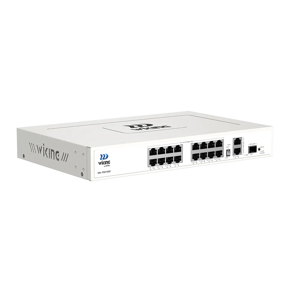 WK-PS219GF 16 x 10/100Mbps PoE Ports, 2 x 10/100/1000Mbps + 1 x 1000Mbps SFP Port Uplink