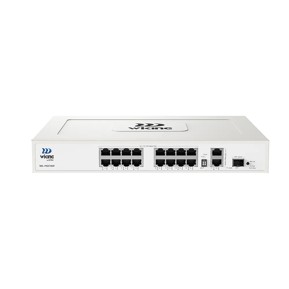 WK-PS219GF 16 x 10/100Mbps PoE Ports, 2 x 10/100/1000Mbps + 1 x 1000Mbps SFP Port Uplink