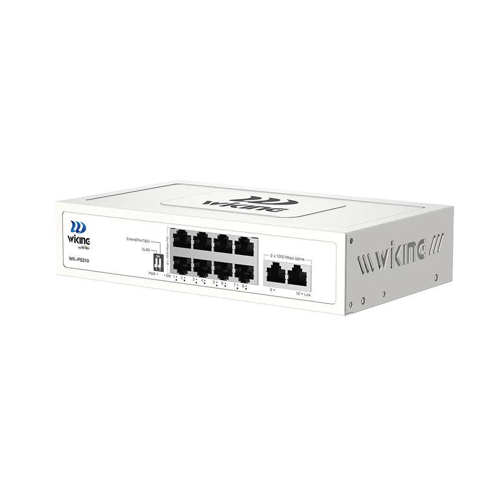 WK-PS310 8 x 10/100/1000Mbps, 2 x 10/100/1000Mbps Uplink Poe Switch